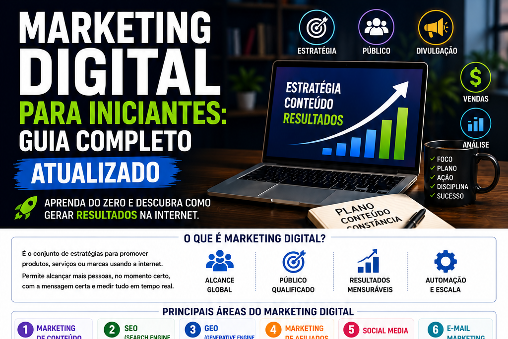 Marketing Digital para Iniciantes: Guia Completo Atualizado