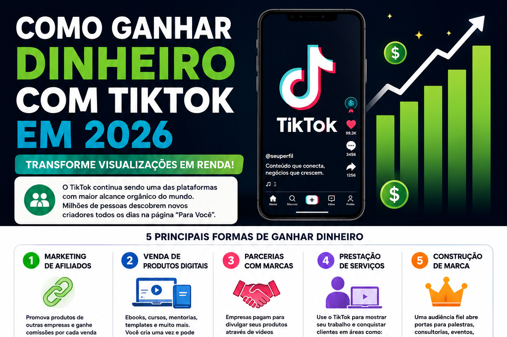 Como Ganhar Dinheiro com TikTok em 2026: O Método que Está Transformando Visualizações em Renda