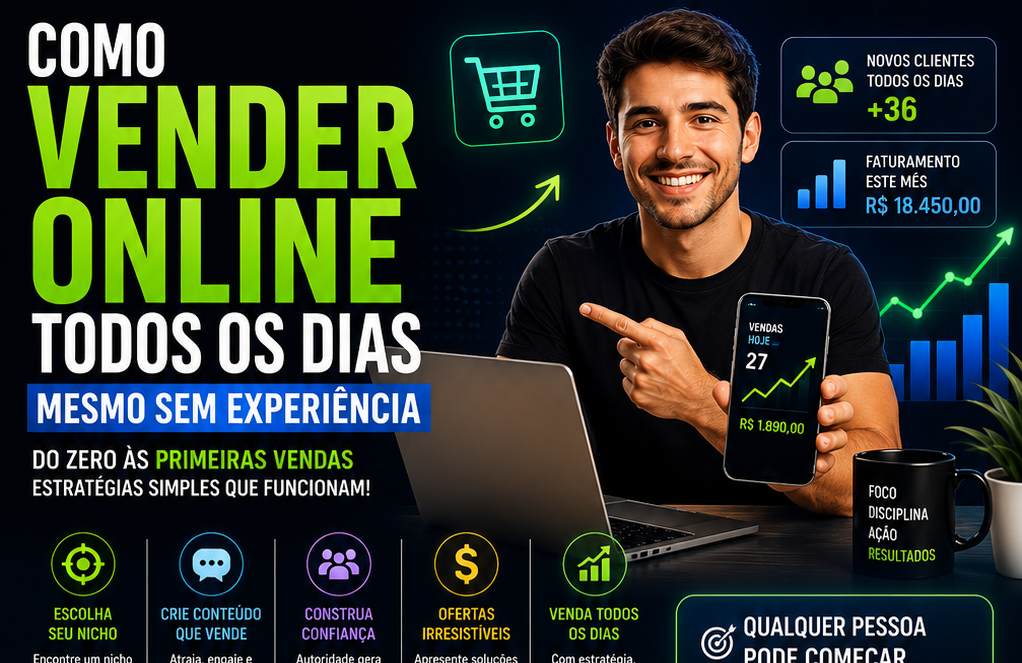 Como Vender Online Todos os Dias Mesmo Sem Experiência